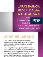 Laras Bahasa Resepi Dalam Majalah Saji