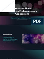 Computer- Based Purchases Disbursements Applications