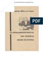 Sigfredo Hillers de Luque (El Pensamiento Social Del General Primo de Rivera) PDF