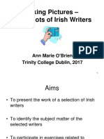 Taking Pictures - Snapshots of Irish Writers: Ann Marie O 'Brien Trinity College Dublin, 2017