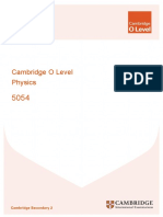 Learner Guide For Cambridge o Level Physics 5054