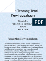 Tugas Tentang Teori Kewirausahaan