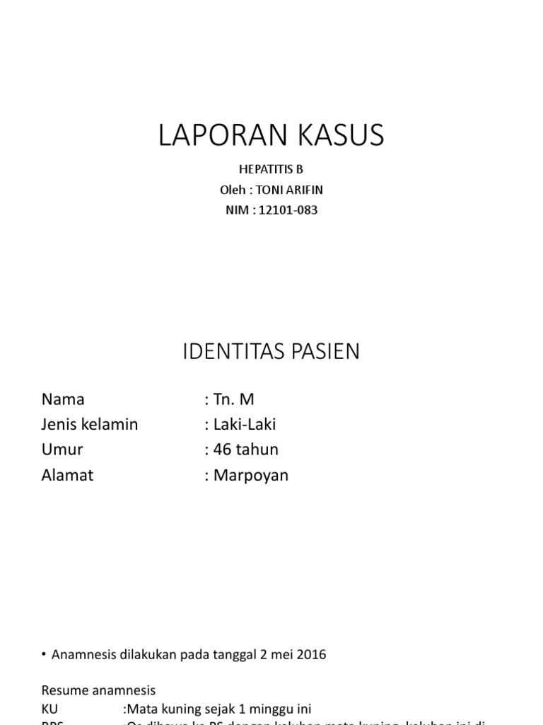 Laporan Kasus Hepatitis B