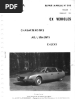 Citroen CX Manual Series 1 Volume 1.CV