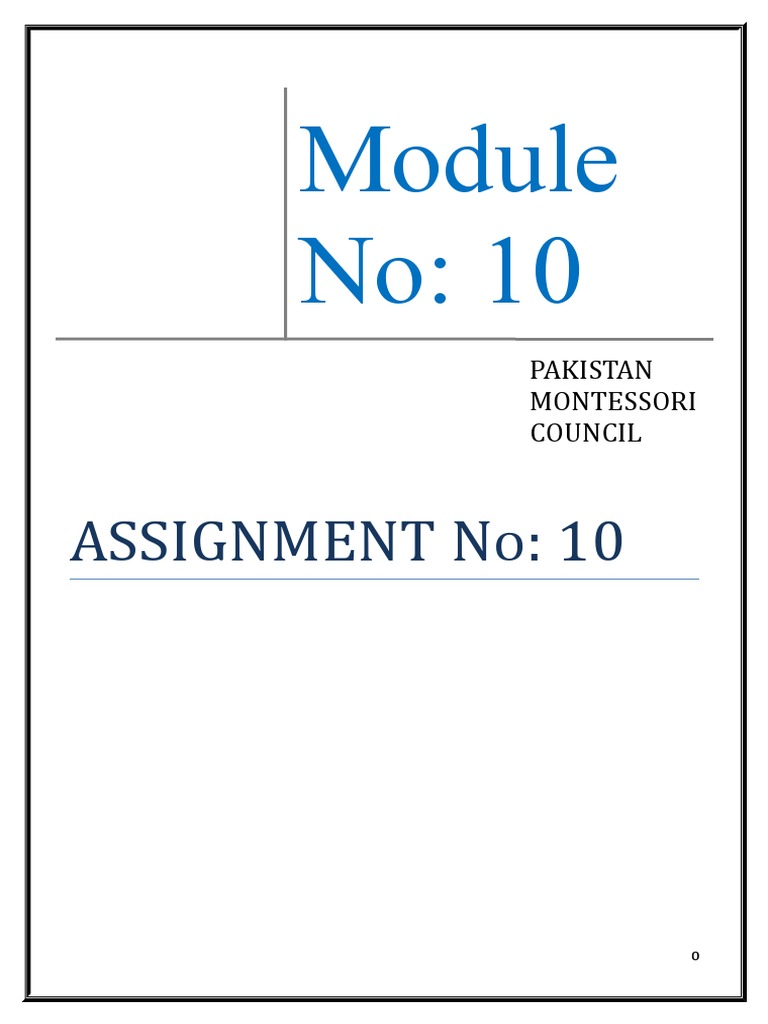 pmc module 10 solved assignment pdf