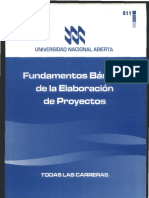 811 - Fundamentos Básicos de La Elaboración de Proyectos PDF