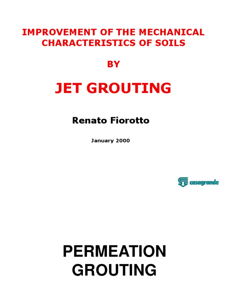 Jet Grouting Presentation | PDF | Nozzle | Civil Engineering