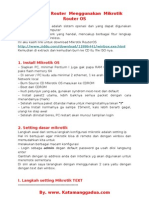 Membuat Router Menggunakan Mikrotik Router OS