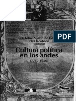 Nils Jacobsen y Aljovin de Losada Cristobal - Cultura Politica en Los Andes 1750-1950 - Completo PDF