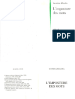 Yasmina Khadra-L'imposture Des Mots (2002) PDF