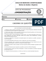 Teste de progresso de administração para escola de negócios