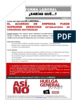 Nº4 - El acuerdo de empresa puede suprimir derechos establecidos en convenios sectoriales