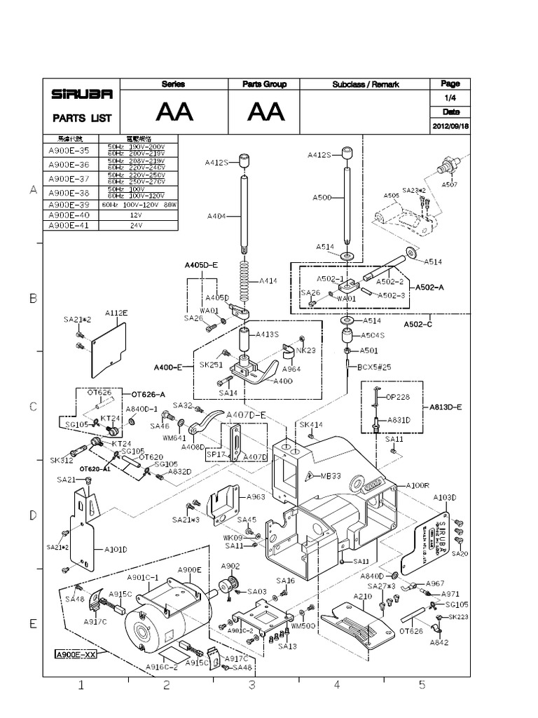 siruba sewing machine parts book pdf