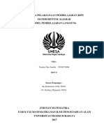 Yusrina RPP Pembelajaran Langsung Bentuk Aljabar