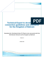 Technical Expert to Develop Grid Connection Guidelines and Standards for Distributed Solar PV Plants in Bahrain