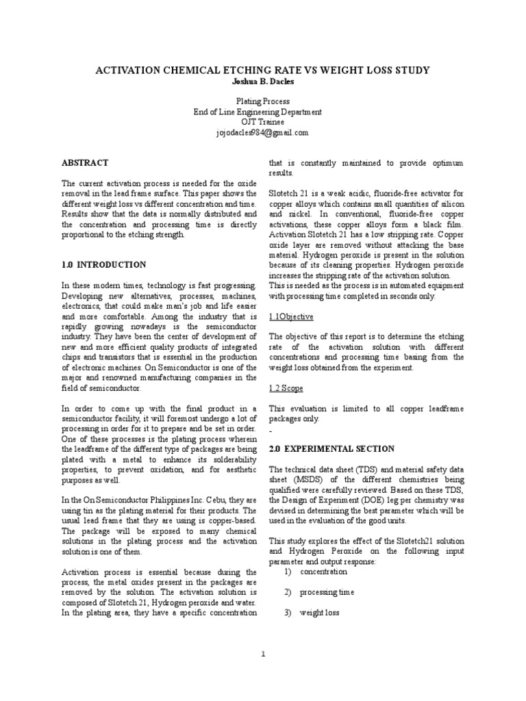 Tin Plating PDF Copper Semiconductors