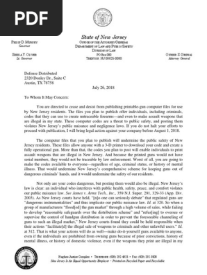 NJ Cease and Desist Letter