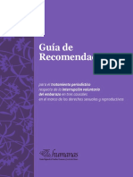 "Guía de Recomendaciones para Tratamiento Periodístico del Aborto en tres Causales"