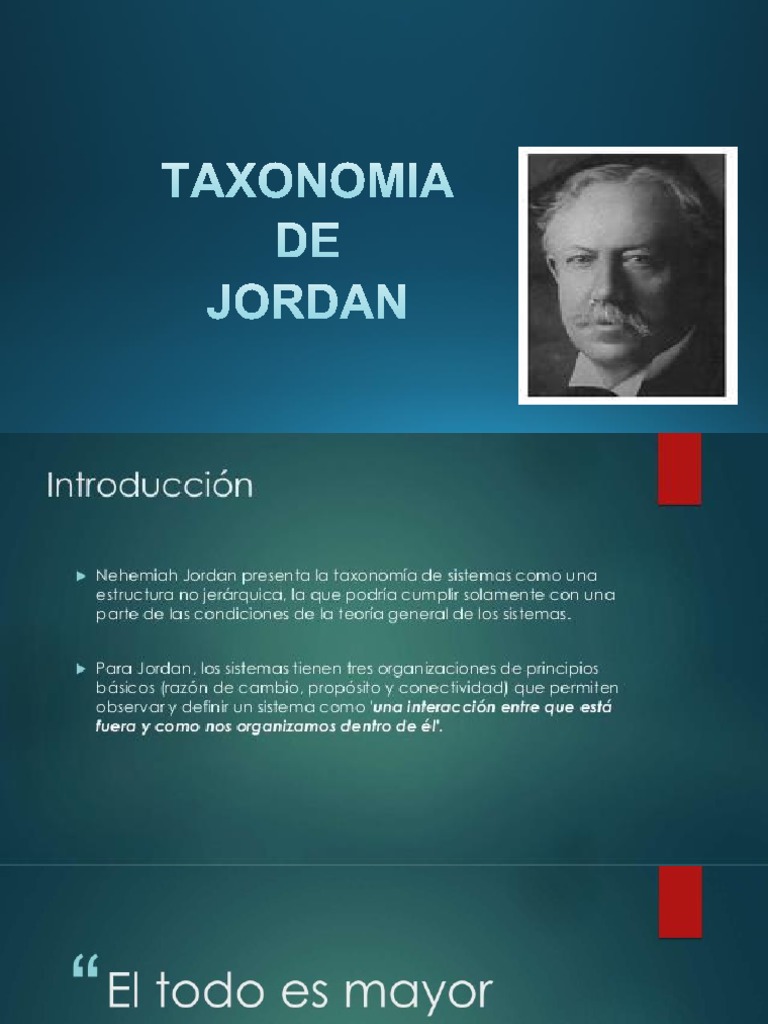 Taxonomia de Jordan