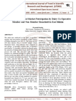 Production of Milk and Market Patricipation by Dairy Co-Operative Member and Non-Member Household in East Sikkim