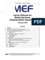 Whitepaper MEF Mobile Back Haul Implementation Agreement 9 Feb 2009