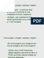 Immunogen, Antigen, Epitope, Hapten
