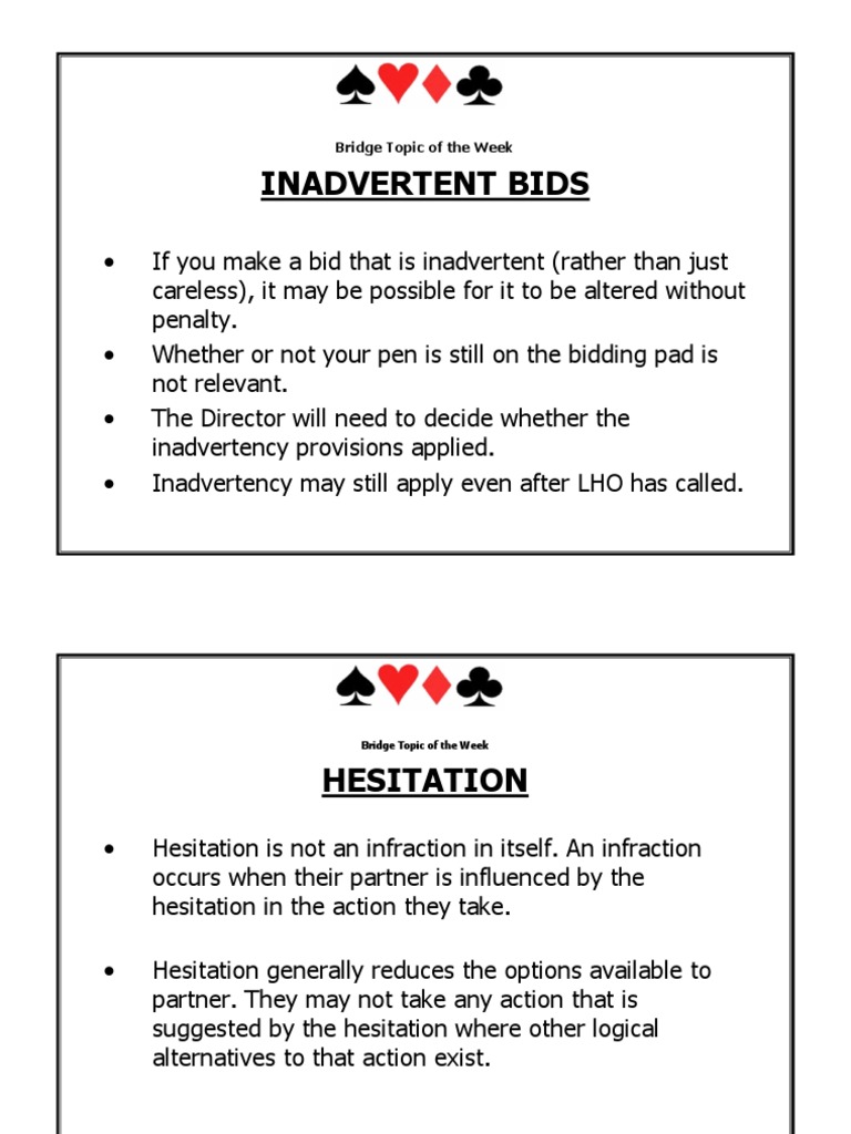 Bridge Bidding Rules Explained | PDF | Contract Bridge | Leisure