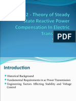 Unit 2 - Theory of Steady State Reactive Power Compensation in Electric Transmission