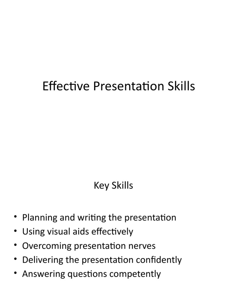 presentation skills pdf notes