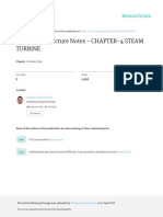 Power Plant Lecture Notes - CHAPTER-4 STEAM Turbine: October 2014