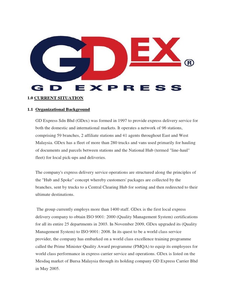 SM GDEX-current Situation & Corporate Governance | PDF | Cargo | Warehouse