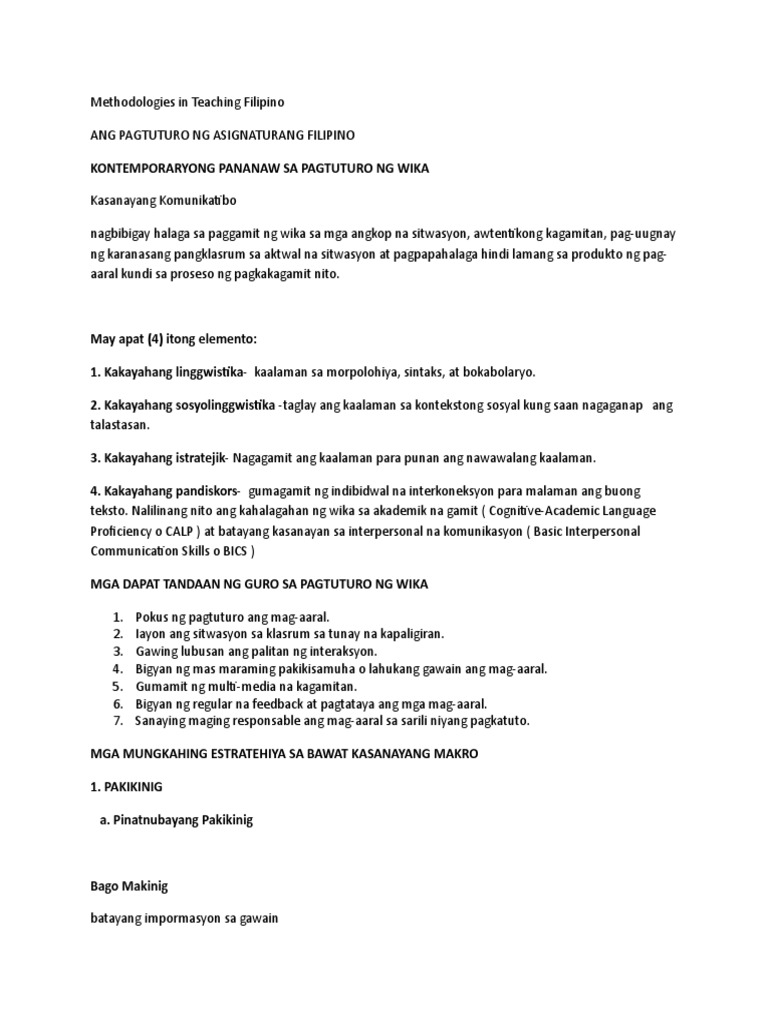 Methodologies in Filipino | PDF