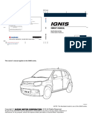 Ignis Owners Manual | Pdf | Motor Oil | Trunk (Car)