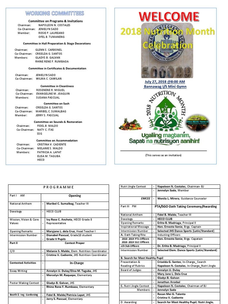 School Event Program & Contests | PDF