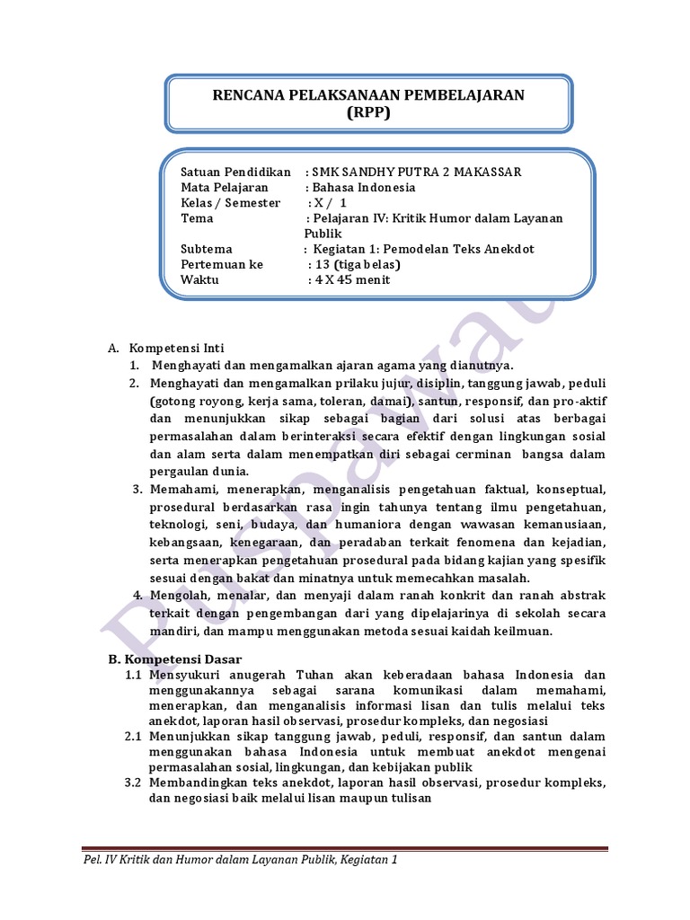 Rpp Kls X Peliv Khlp Keg1 Rpp Kls X Peliv Khlp Keg1