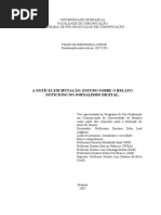 A Notícia Em Mutação - Estudo Sobre o Relato Noticioso No Jornalismo Digital - Thaïs de Mendonça Jorge