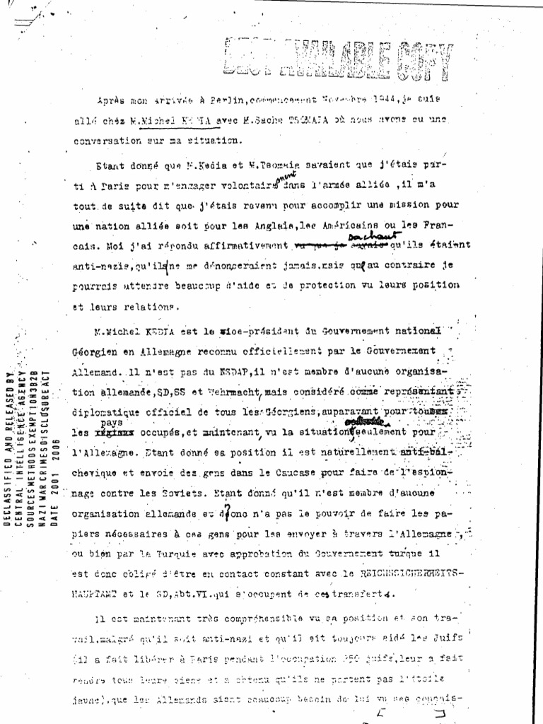Cia File Of Michael Kedia V 111 Gehlen Organization V Number Pdf Agence Centrale De Renseignement Seconde Guerre Mondiale