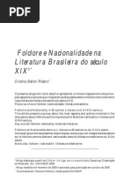 Folclore Nacionalidade Literatura Sec XIX