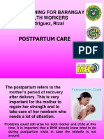 Roles and Duties of Bhws in Postpartum Care