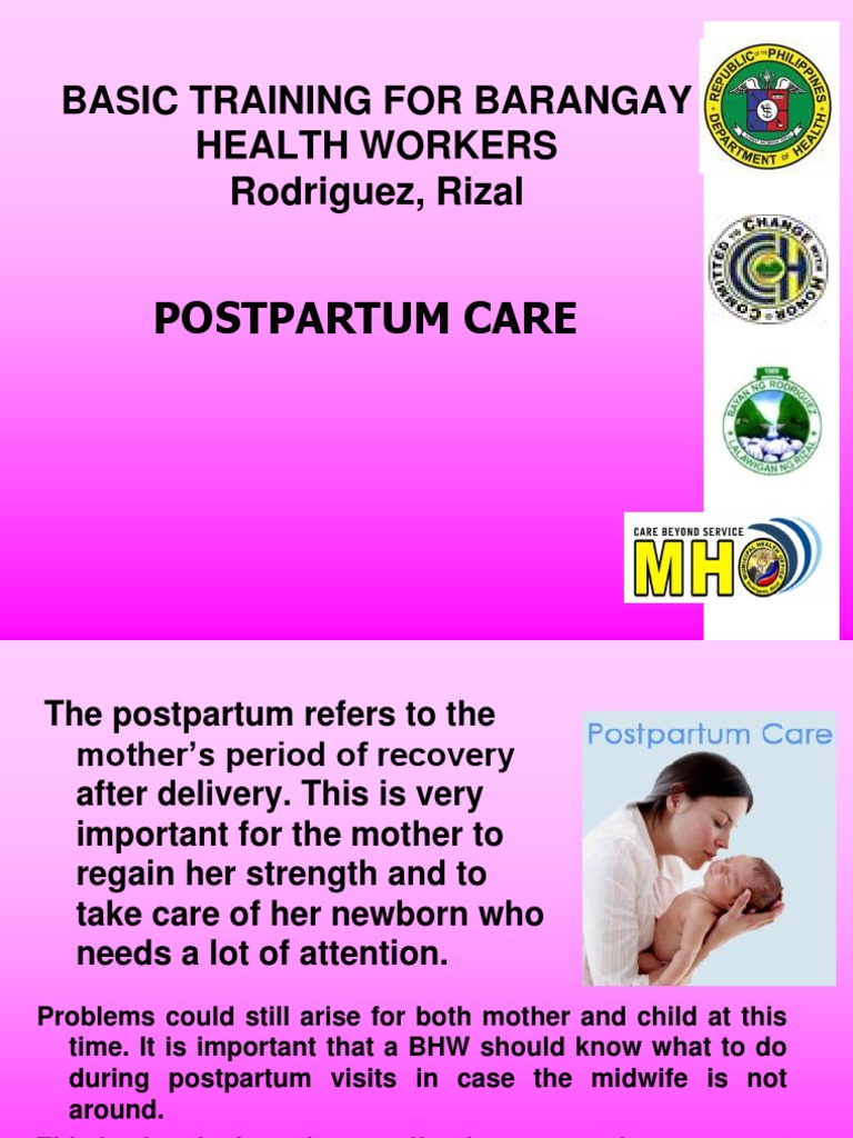 4 Steps of Unang Yakap in Postpartum Care | PDF | Postpartum Period ...