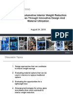 Assessing Automotive Interior Weight Reduction Opportunities Through Innovative Design and Material Utilization