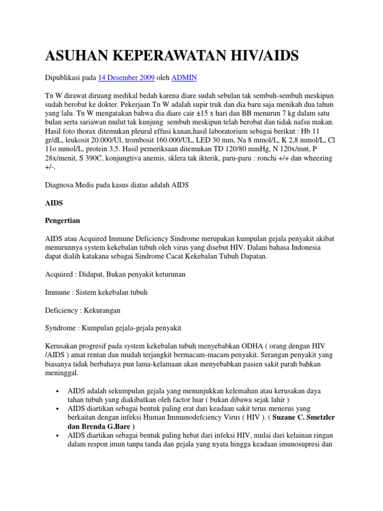 Asuhan Keperawatan Hiv Aids | PDF