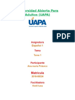 Tarea 1 de Español 1 Tana