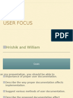 User Focus: Hrishik and William