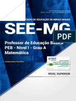 Professor de Educação Básica - PEB - Nível I - Grau A Matemática