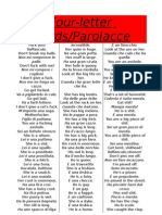 (Parolacce) Four-letter Words in Italian & English 