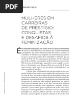 LOMBARDI Apresentação Mulheres Em Carreiras de Prestígio Conquistas e Desafios à Feminização