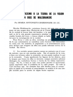 El Teognosticismo o La Teoria de La Vision en Malebranche