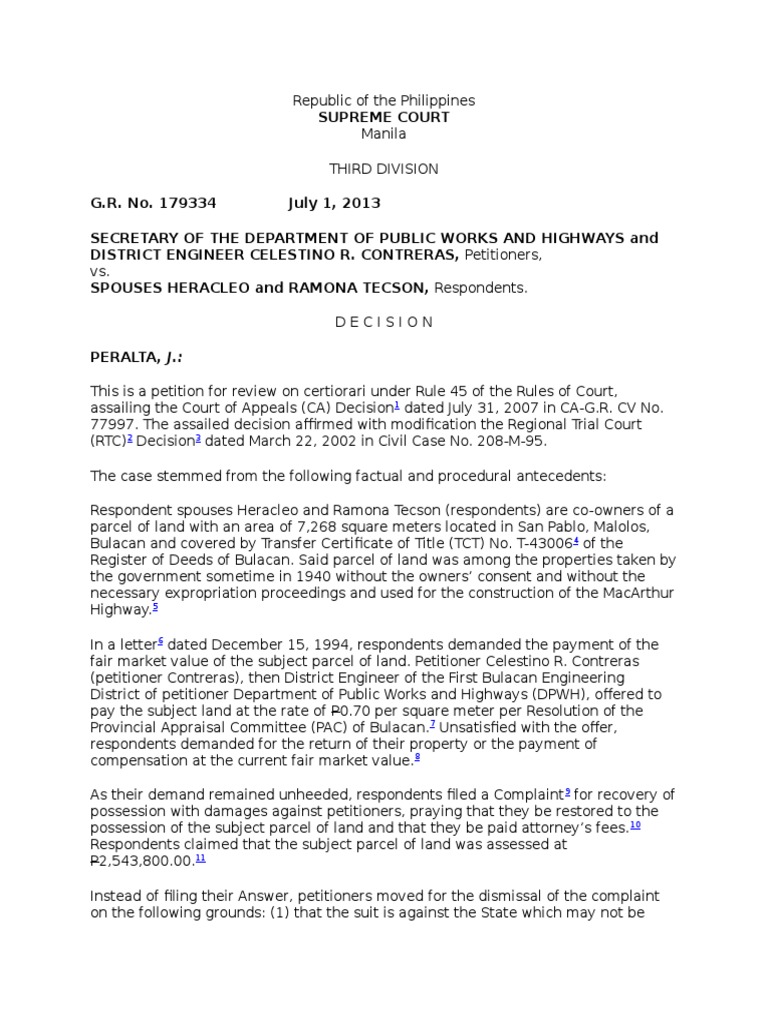 Supreme Court Ruling on Land Expropriation | PDF | Eminent Domain | Lawsuit