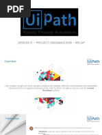 Lesson 13 - Project Organisation - Recap